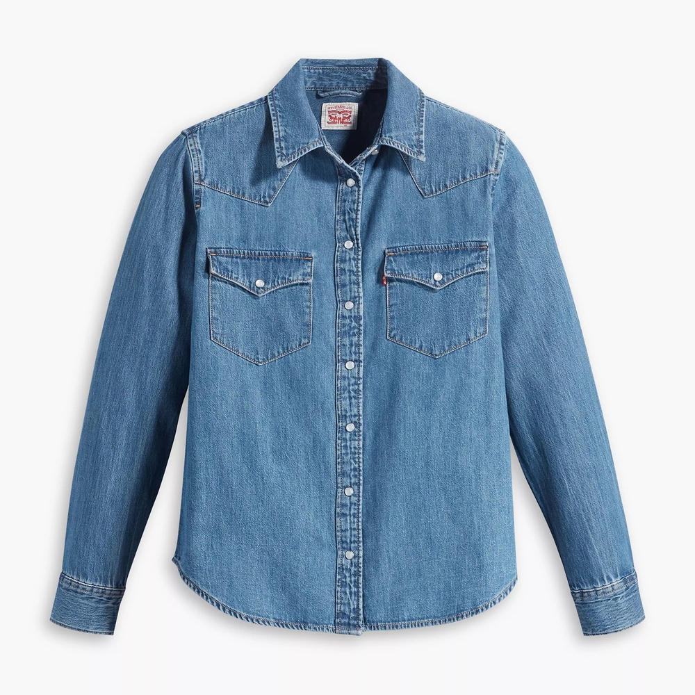 Levi's Blue Casual Button Down Shirt with Western Details